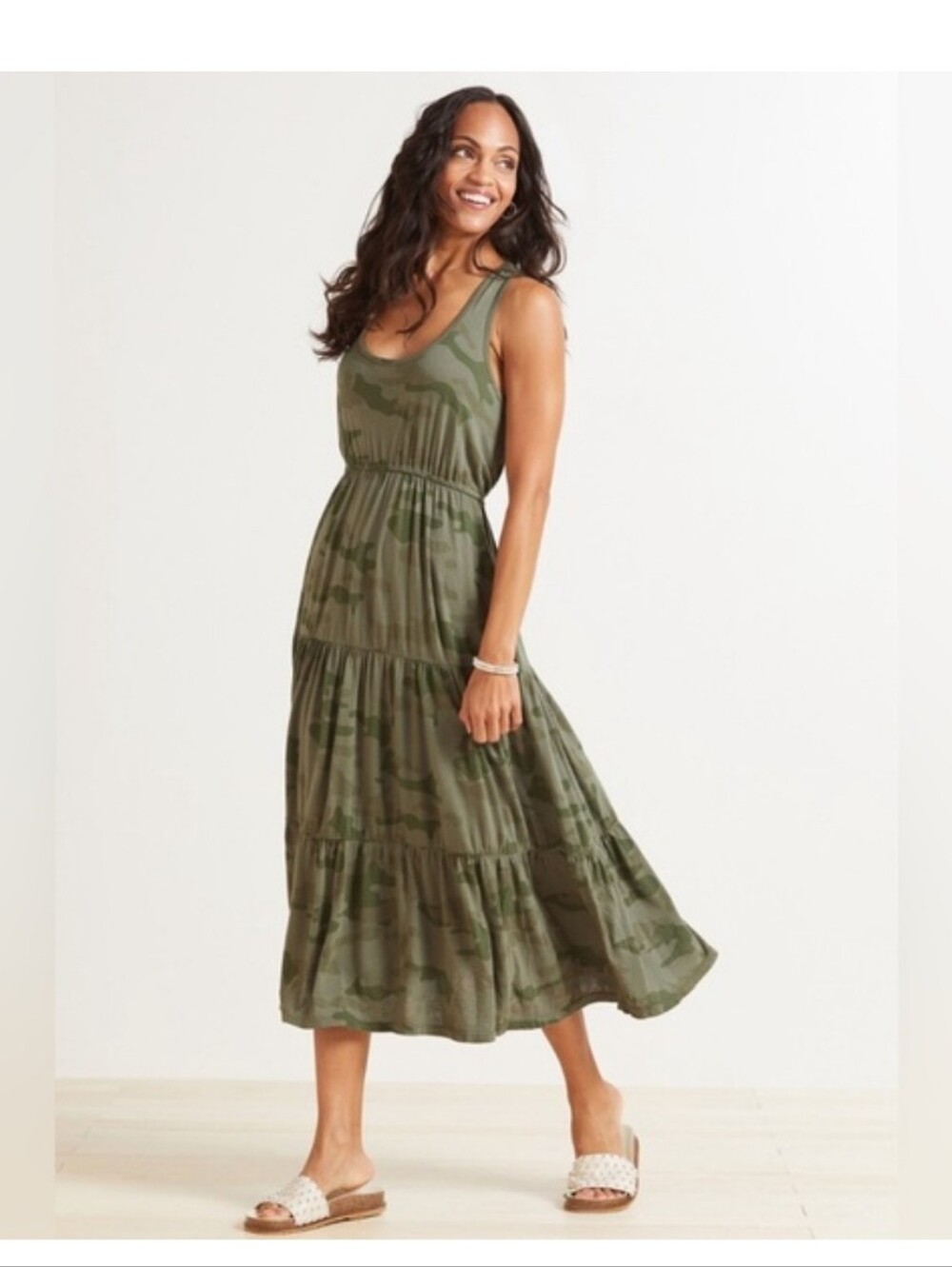 Sundry Evereve Camo Malibu Knit Maxi Dress Size 3 LARGE.  NEW